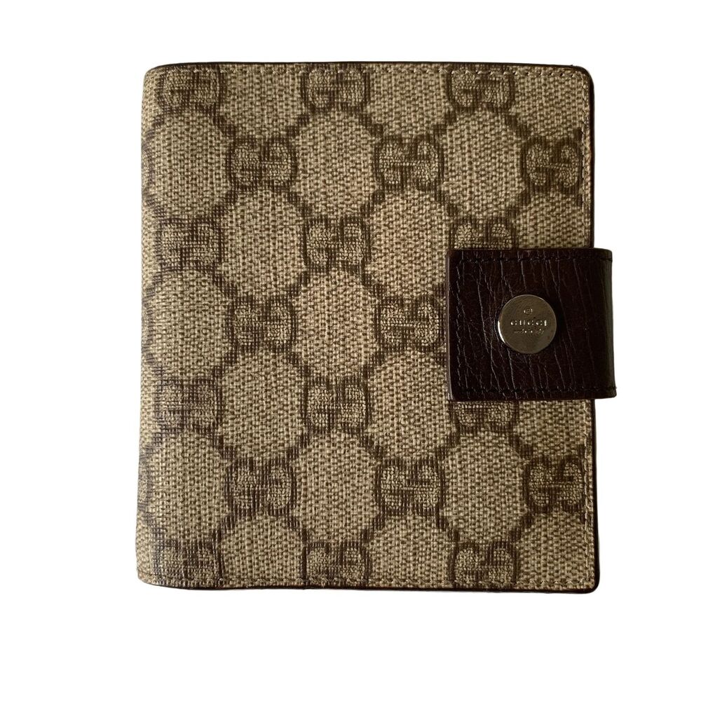 Gucci GG supreme unisex compact bifold wallet authentic with COA